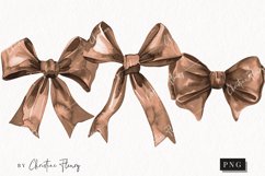 Watercolor Brown Coquette Bows | Football PNG Product Image 1