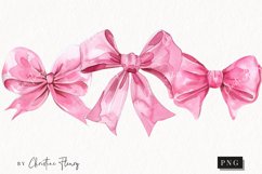 Watercolor Pink Coquette Bows PNG | Coquette PNG Product Image 1