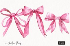 Watercolor Pink Coquette Bows PNG | Coquette PNG Product Image 1