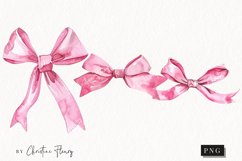 Watercolor Pink Coquette Bows PNG | Coquette PNG Product Image 1