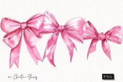 Watercolor Pink Coquette Bows PNG | Coquette PNG Product Image 1