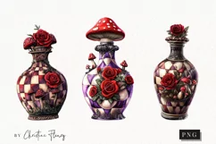Wonderland Potion Bottles Clipart | Fairytale PNG Product Image 1