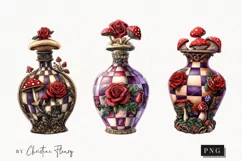 Wonderland Potion Bottles Clipart | Fairytale PNG Product Image 1