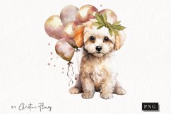 Watercolor Bichon Frise | Fall Dog PNG Product Image 1