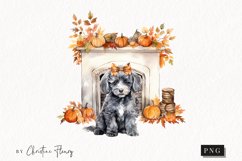 Watercolor Poodle | Fall Dog PNG Product Image 1