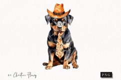 Watercolor Rottweiler | Fall Dog PNG Product Image 1