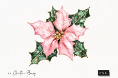 Pink Christmas Poinsettia | Christmas PNG Product Image 1