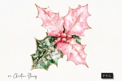 Pink Christmas Poinsettia | Christmas PNG Product Image 1