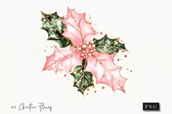 Pink Christmas Poinsettia | Christmas PNG Product Image 1
