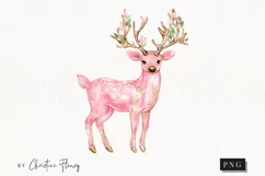 Pink Christmas Reindeer | Christmas PNG Product Image 1