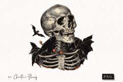 Vintage Halloween Skeleton Clipart | Halloween PNG Product Image 1