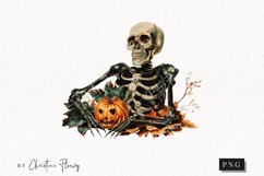 Vintage Halloween Skeleton Clipart | Halloween PNG Product Image 1