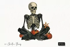 Vintage Halloween Skeleton Clipart | Halloween PNG Product Image 1
