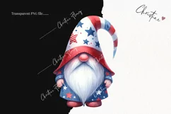 Watercolor 4th Of July Gnomes PNG Product Image 2