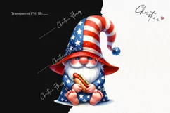 Watercolor 4th Of July Gnomes PNG Product Image 2