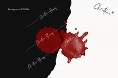 Watercolor Blood Drops Clipart | True Crime PNG Product Image 2