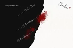 Watercolor Blood Smears Clipart | True Crime PNG Product Image 2