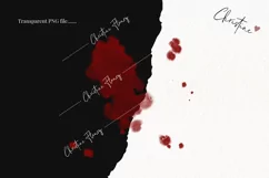 Watercolor Blood Splatter Clipart | True Crime PNG Product Image 2