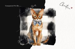 Watercolor Abyssinian | Fall Cat PNG Product Image 2