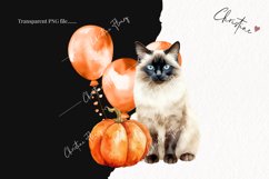 Watercolor Balinese | Fall Cat PNG Product Image 2
