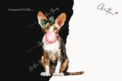 Watercolor Cornish Rex | Fall Cat PNG Product Image 2