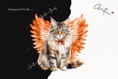 Watercolor Maine Coon | Fall Cat PNG Product Image 2