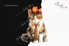 Watercolor Manx | Fall Cat PNG Product Image 2