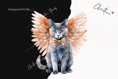 Watercolor Russian Blue | Fall Cat PNG Product Image 2