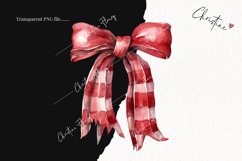 Watercolor Red Bows Clipart | Christmas Clipart Product Image 2
