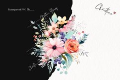 Watercolor Ditsy Floral Arrangement Clipart | Spring Clipart Product Image 2