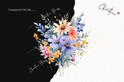 Watercolor Ditsy Floral Bouquets Clipart | Spring Clipart Product Image 2