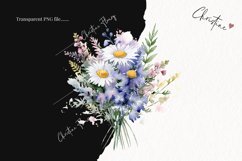Watercolor Ditsy Floral Soft Daisy Clipart | Spring Clipart Product Image 2