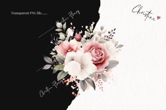 Dusty Rose Flowers Clipart | Spring PNG Product Image 2