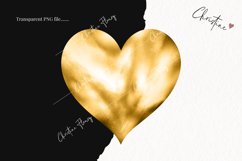 Watercolor Gold Heart PNG | Valentine&#039;s Day Clipart Product Image 2