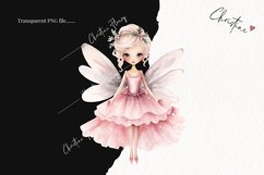 Watercolor Pink Fairies Clipart | Fairy Clipart Product Image 2