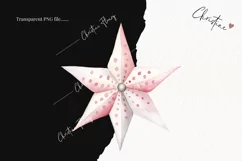 Watercolor Pink Stars Clipart | Christmas Clipart Product Image 2