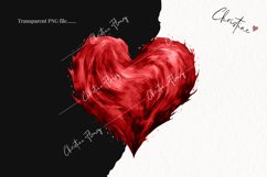 Watercolor Red Heart PNG | Valentine's Day Clipart Product Image 2