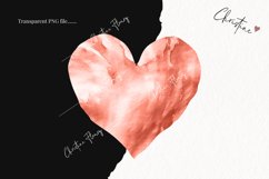 Watercolor Rose Gold Heart PNG | Valentine&#039;s Day Clipart Product Image 2