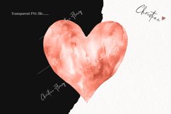 Watercolor Rose Gold Heart PNG | Valentine&#039;s Day Clipart Product Image 2