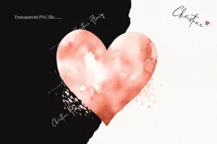 Watercolor Rose Gold Heart PNG | Valentine's Day Clipart Product Image 2