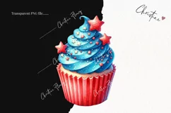 4th Of July Cupcakes PNG | Patriotic PNG Product Image 2