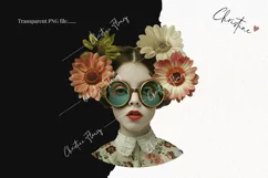 Vintage Floral Fantasy People | Whimsical PNG Product Image 2