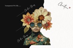 Vintage Floral Fantasy People | Whimsical PNG Product Image 2