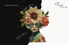 Vintage Floral Fantasy People | Whimsical PNG Product Image 2