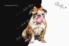 Watercolor English Bulldog | Fall Dog PNG Product Image 2
