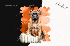 Watercolor Bullmastiff | Fall Dog PNG Product Image 2