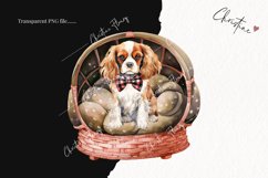 Watercolor Cavalier | Fall Dog PNG Product Image 2
