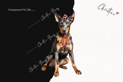 Watercolor Doberman | Fall Dog PNG Product Image 2