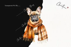 Watercolor French Bulldog | Fall Dog PNG Product Image 2