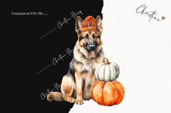 Watercolor German Shepard | Fall Dog PNG Product Image 2